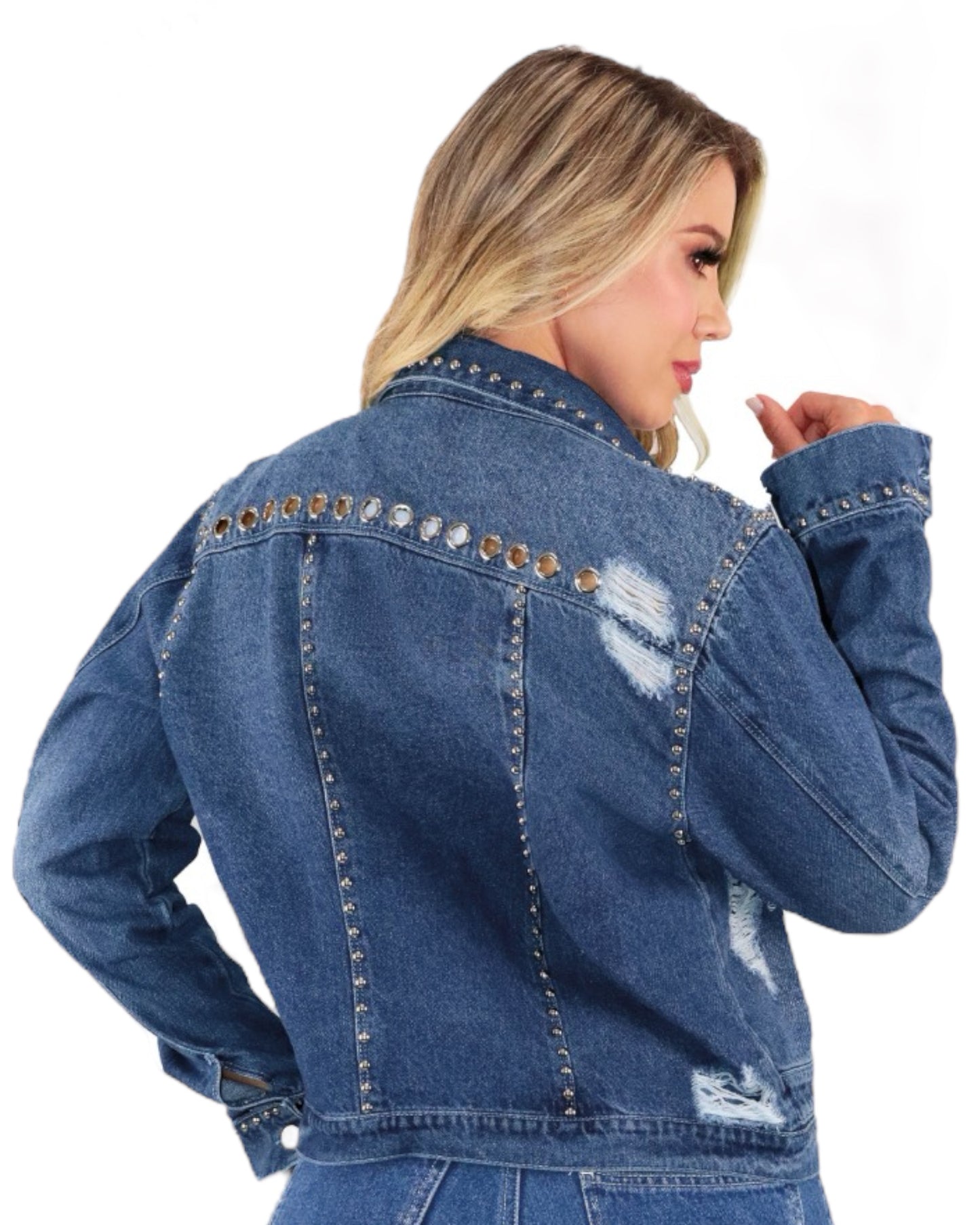 CHAQUETA TACHES AZUL