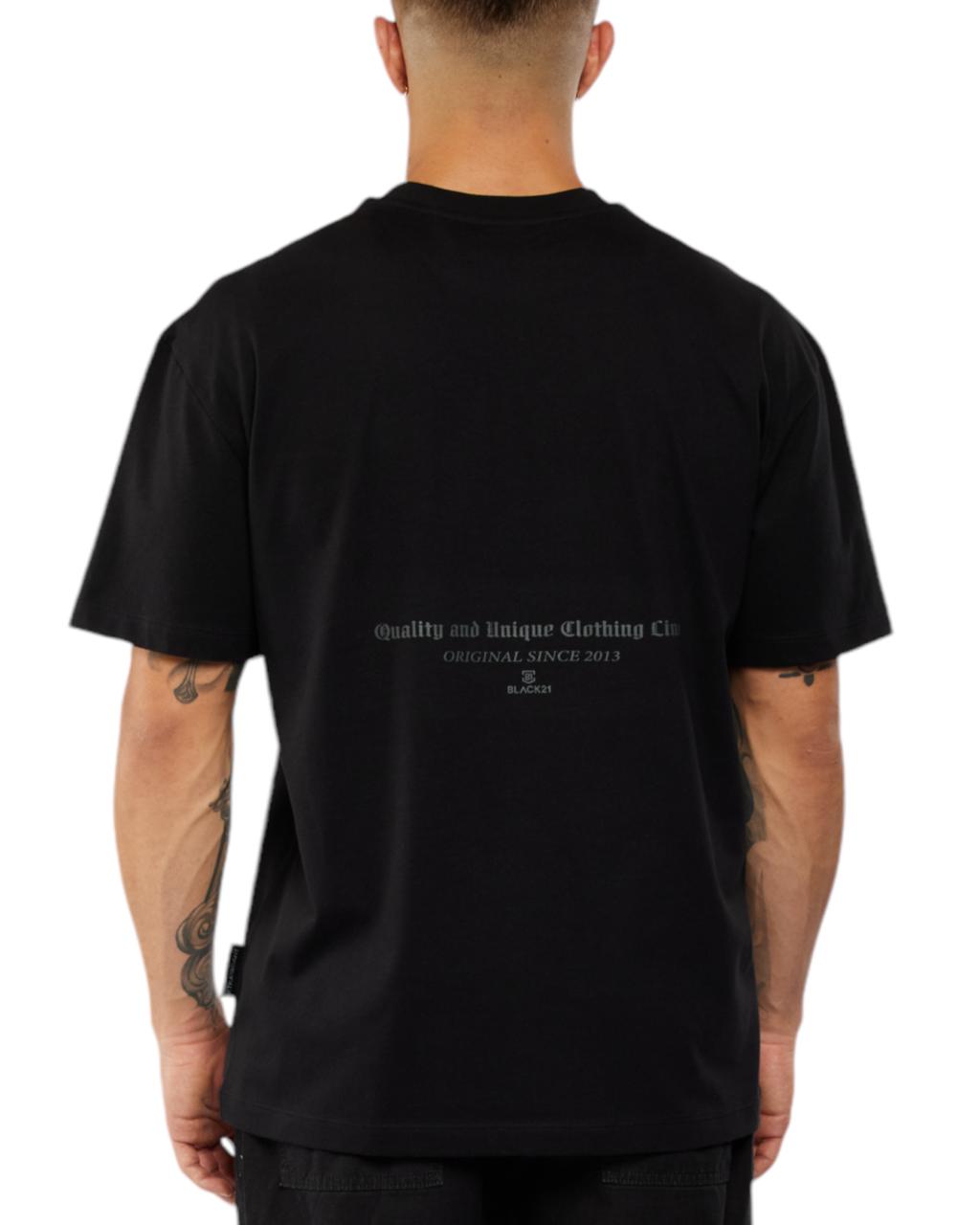 CAMISETA OVERSIZED CLOTHING LINE NEGRO