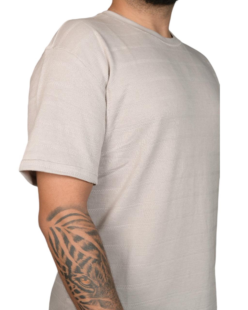 CAMISETA OVERSIZED DISEÑO TEXTURA GRIS
