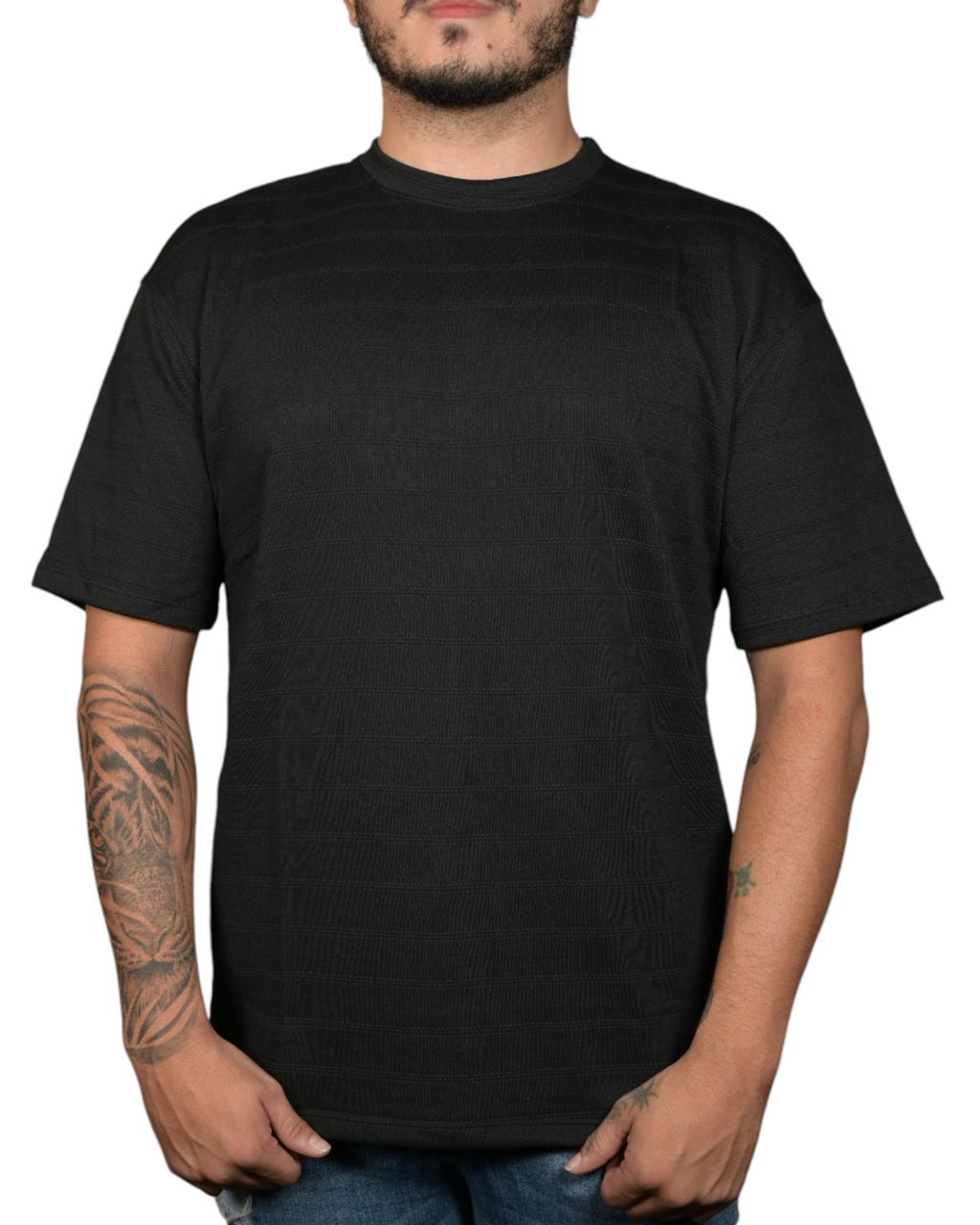 CAMISETA OVERSIZED DISEÑO TEXTURA NEGRA