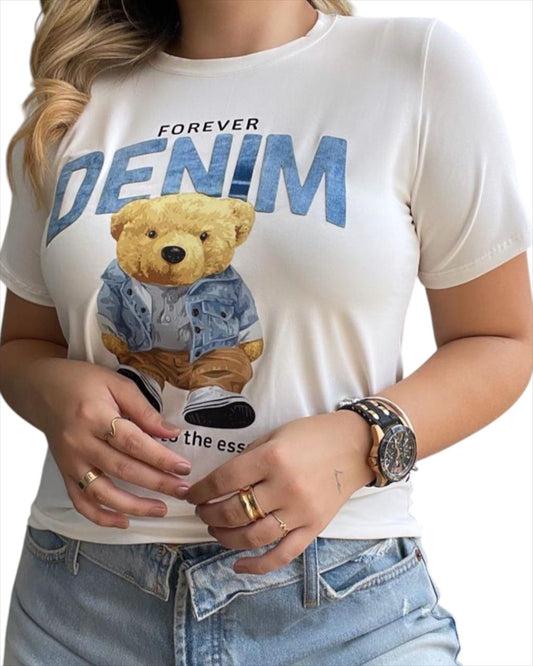 CAMISETA OSO CHAMBRAY
