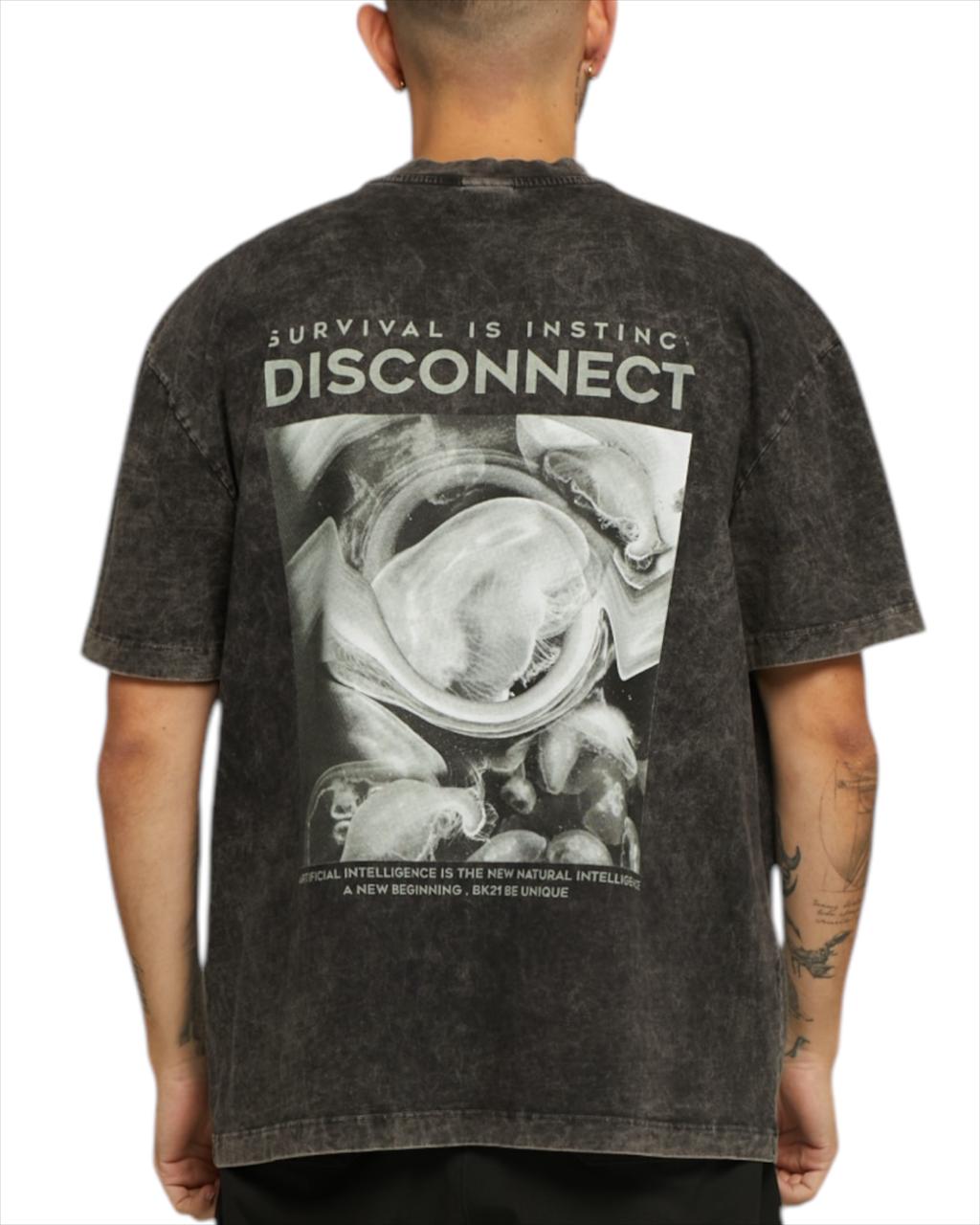CAMISETA DISCONNECT GRIS OSCURO