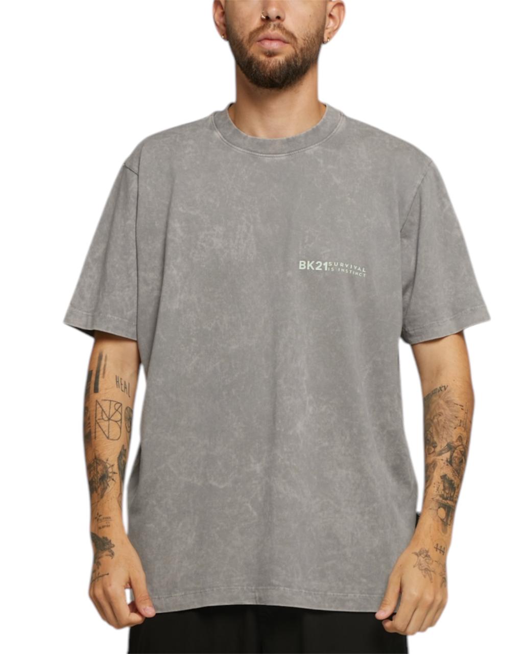 CAMISETA DISCONNECT GRIS CLARO