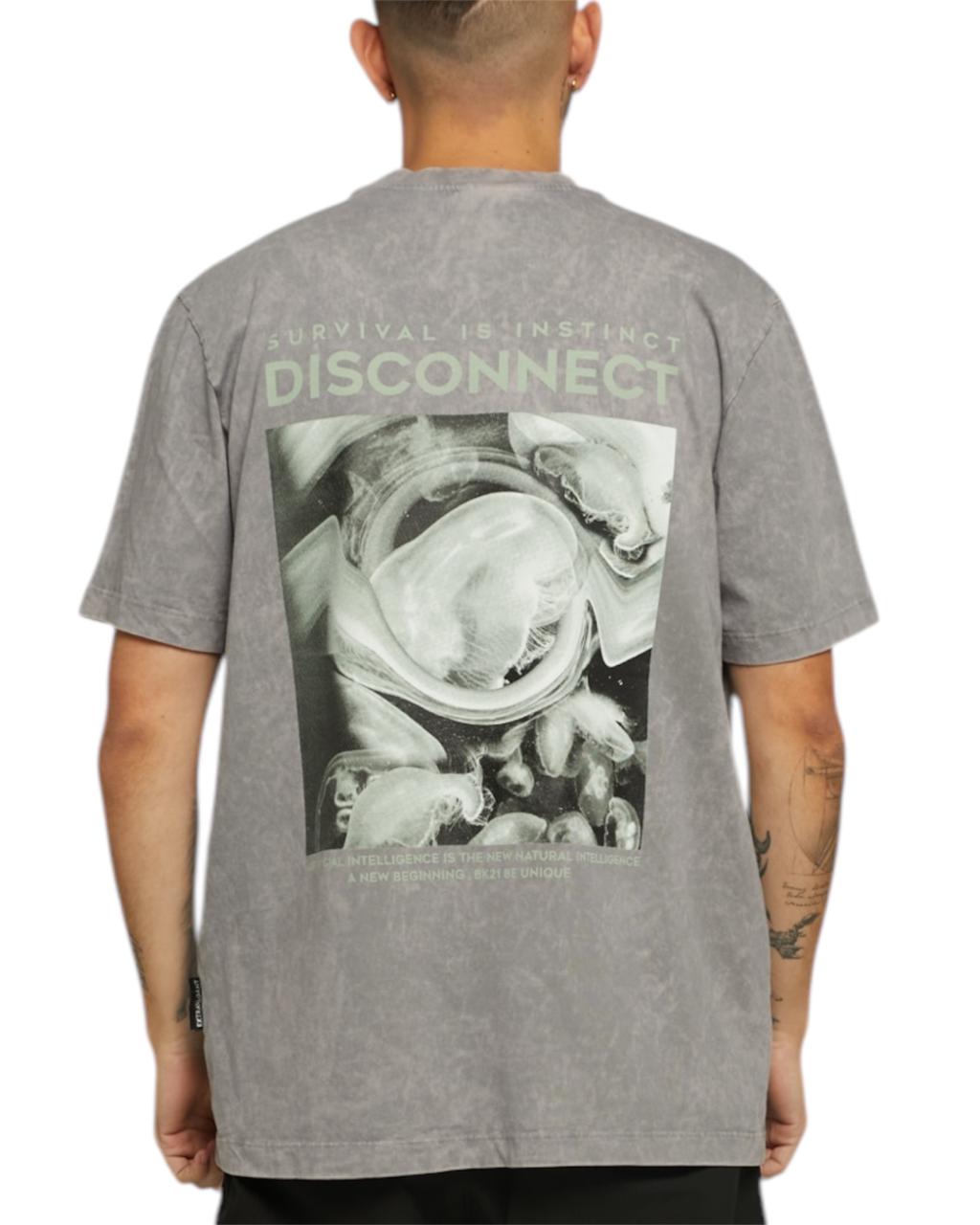 CAMISETA DISCONNECT GRIS CLARO