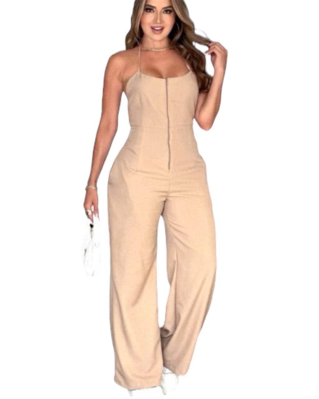 ENTERIZO BOTA RECTA CAMEL