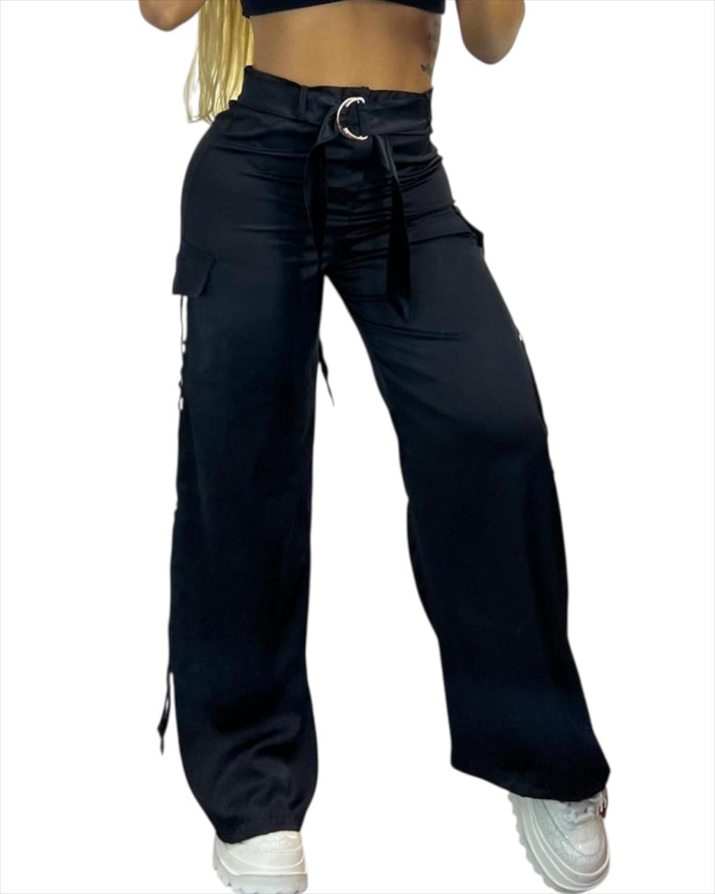 PANTALON CARGO CUERO
