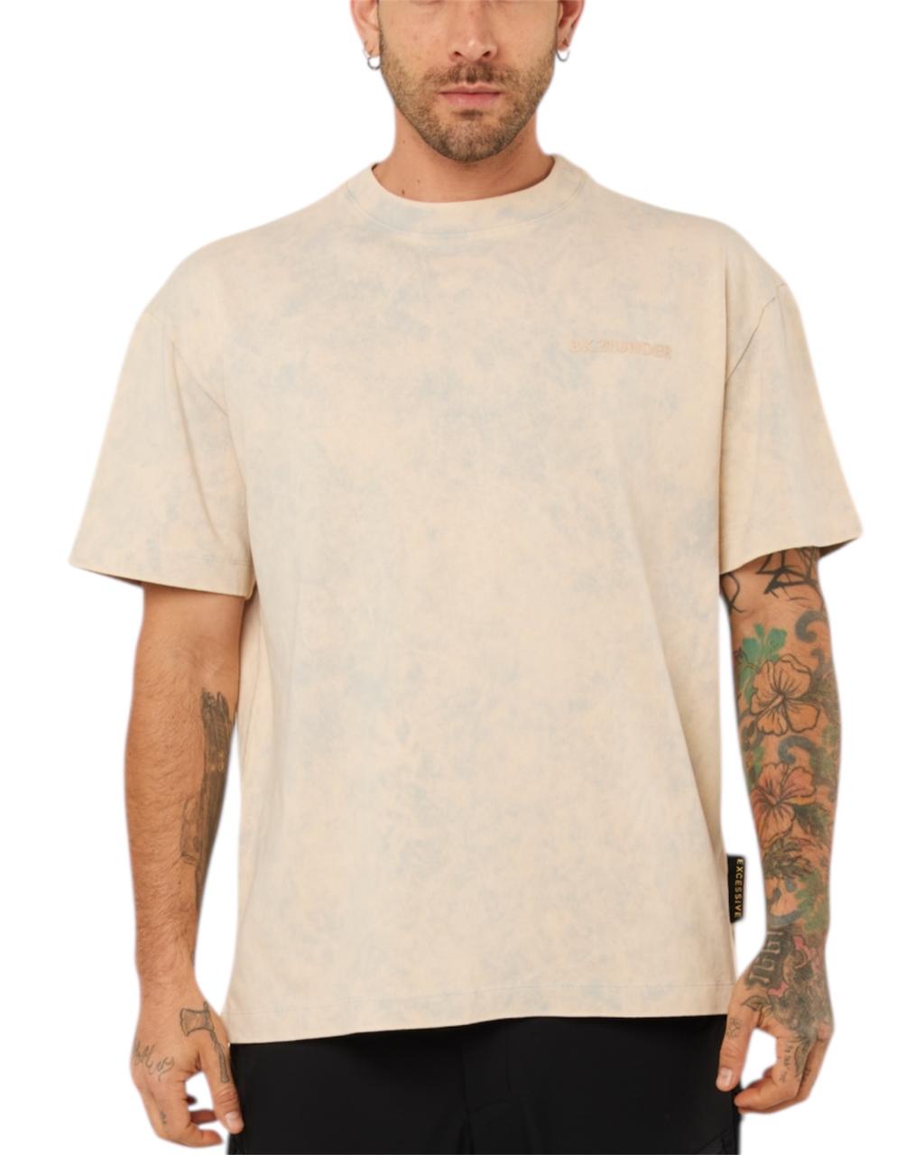 CAMISETA OVERSIZED UNDER BEIGE/GRIS