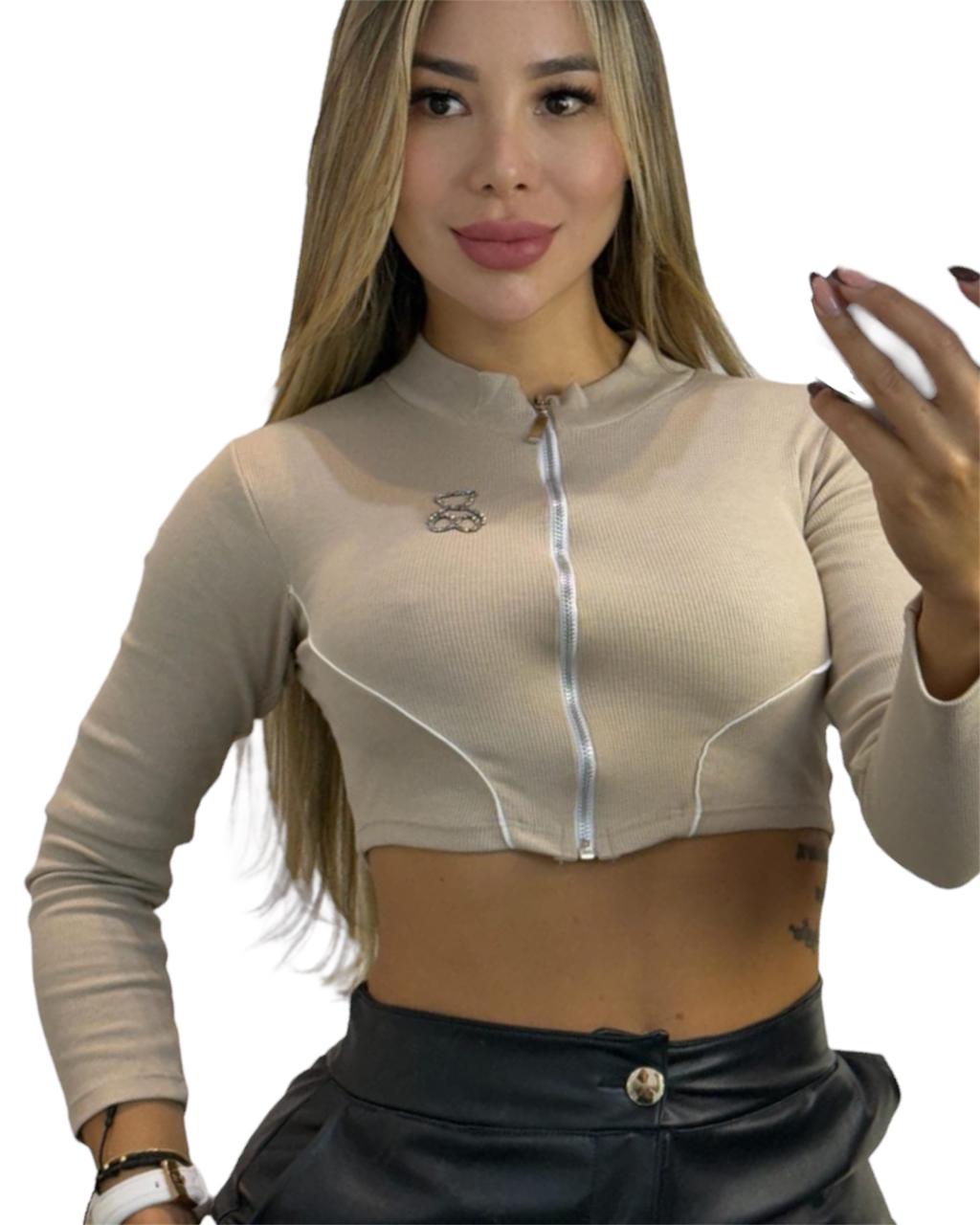 BLUSA MANGA LARGA CIERRE
