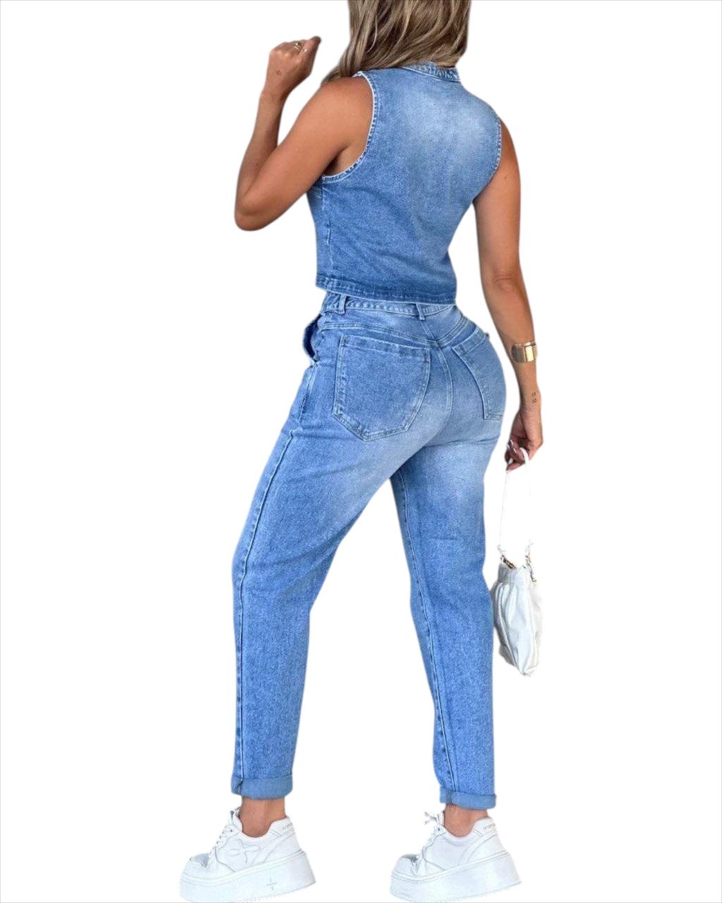 CONJUNTO CHALECO JEAN