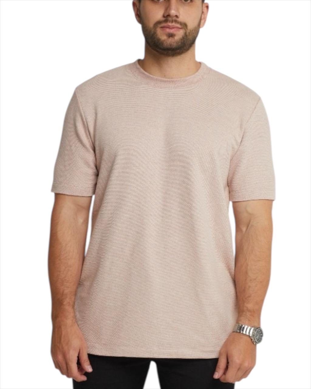 CAMISETA JACQUARD PALO ROSA
