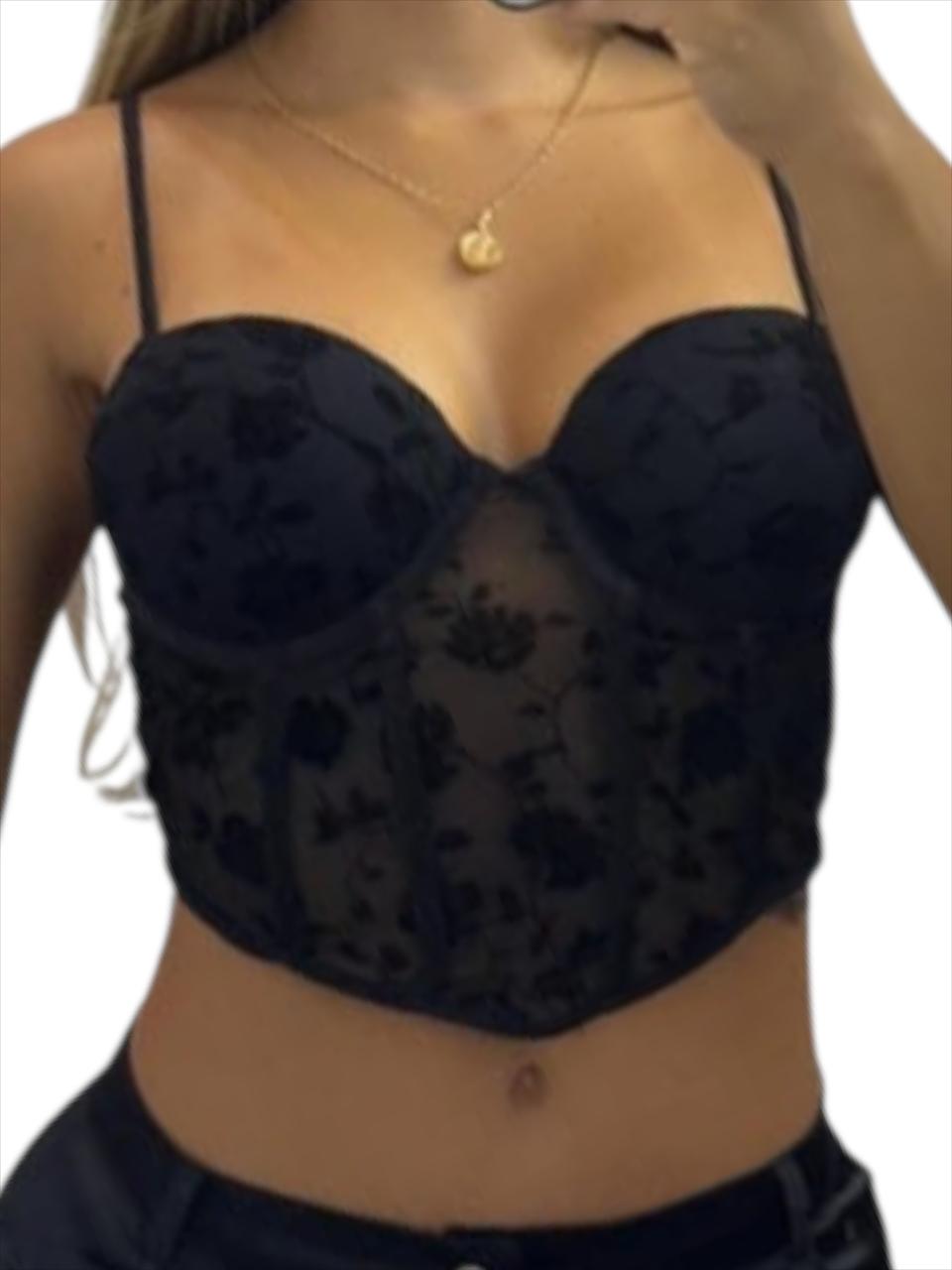 CROP TOP ENCAJE