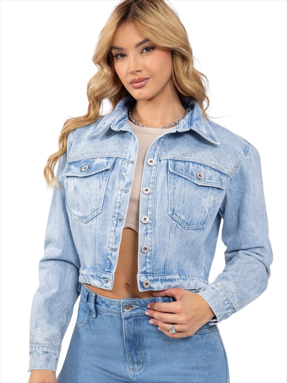 CHAQUETA CON BRILLO