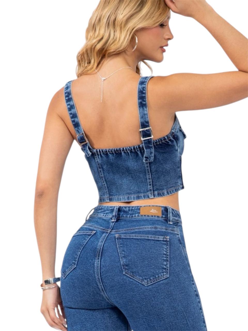 CORSET JEAN AZUL HASPED