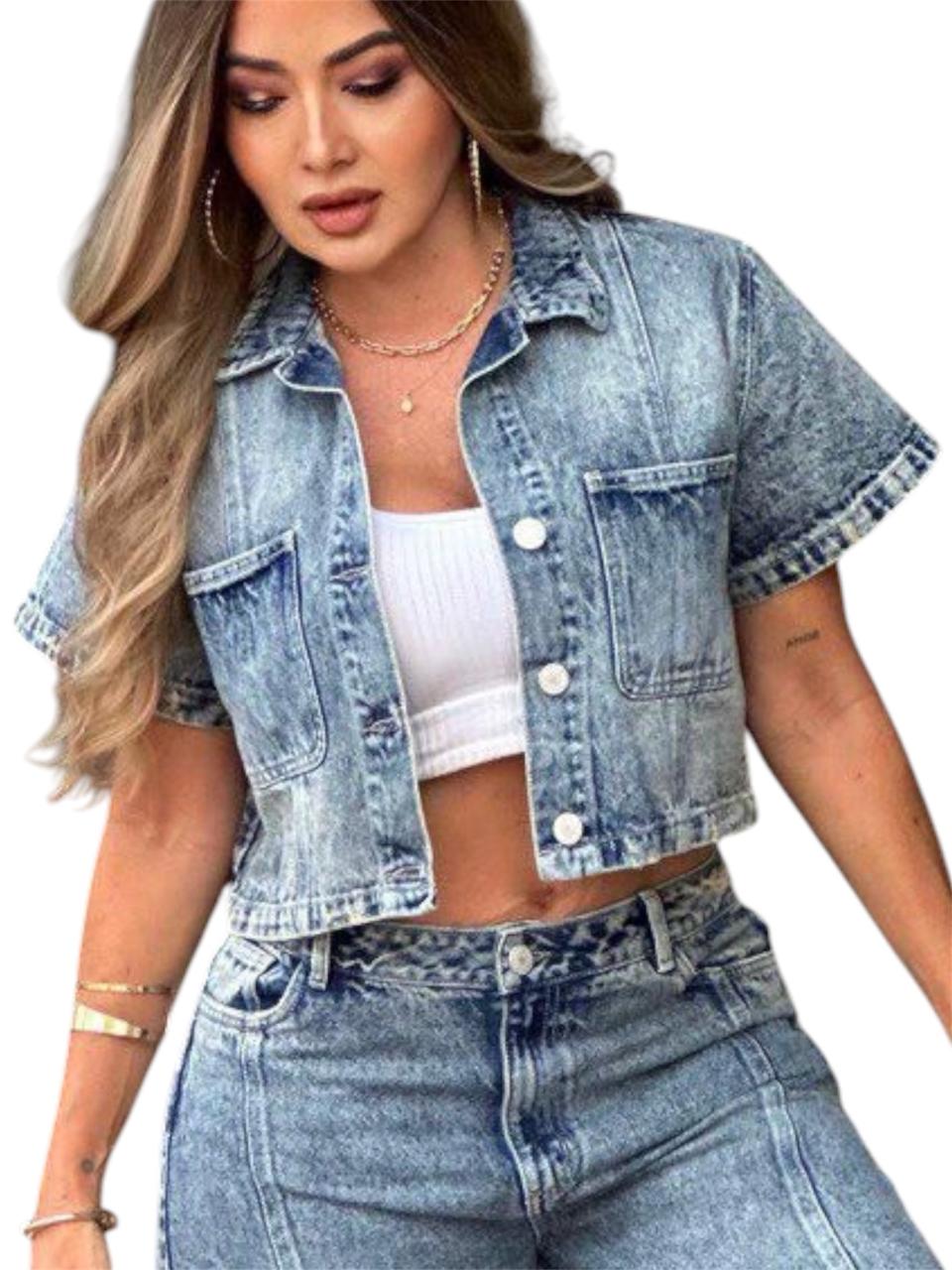 CHAQUETA INDIGO CORTES