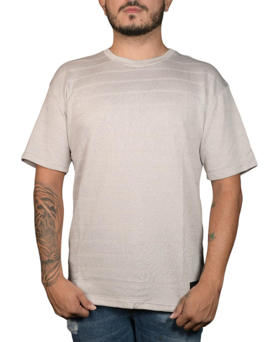 CAMISETA OVERSIZED DISEÑO TEXTURA GRIS