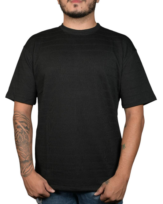 CAMISETA OVERSIZED DISEÑO TEXTURA NEGRA