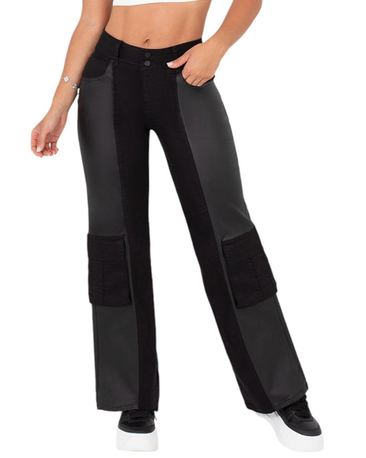 PANTALON CUERO PALAZO
