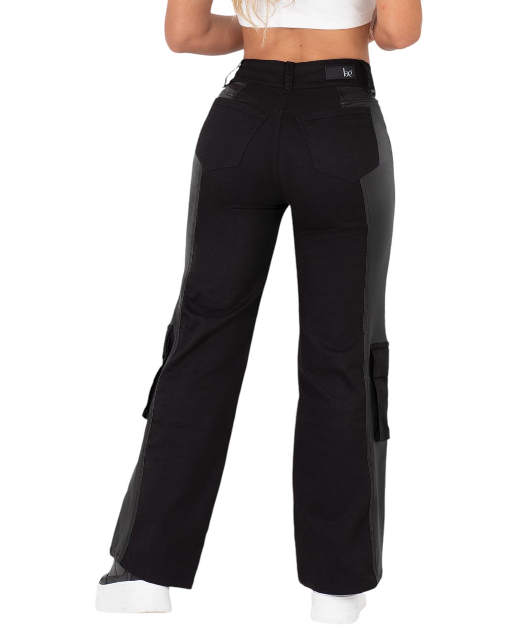 PANTALON CUERO PALAZO