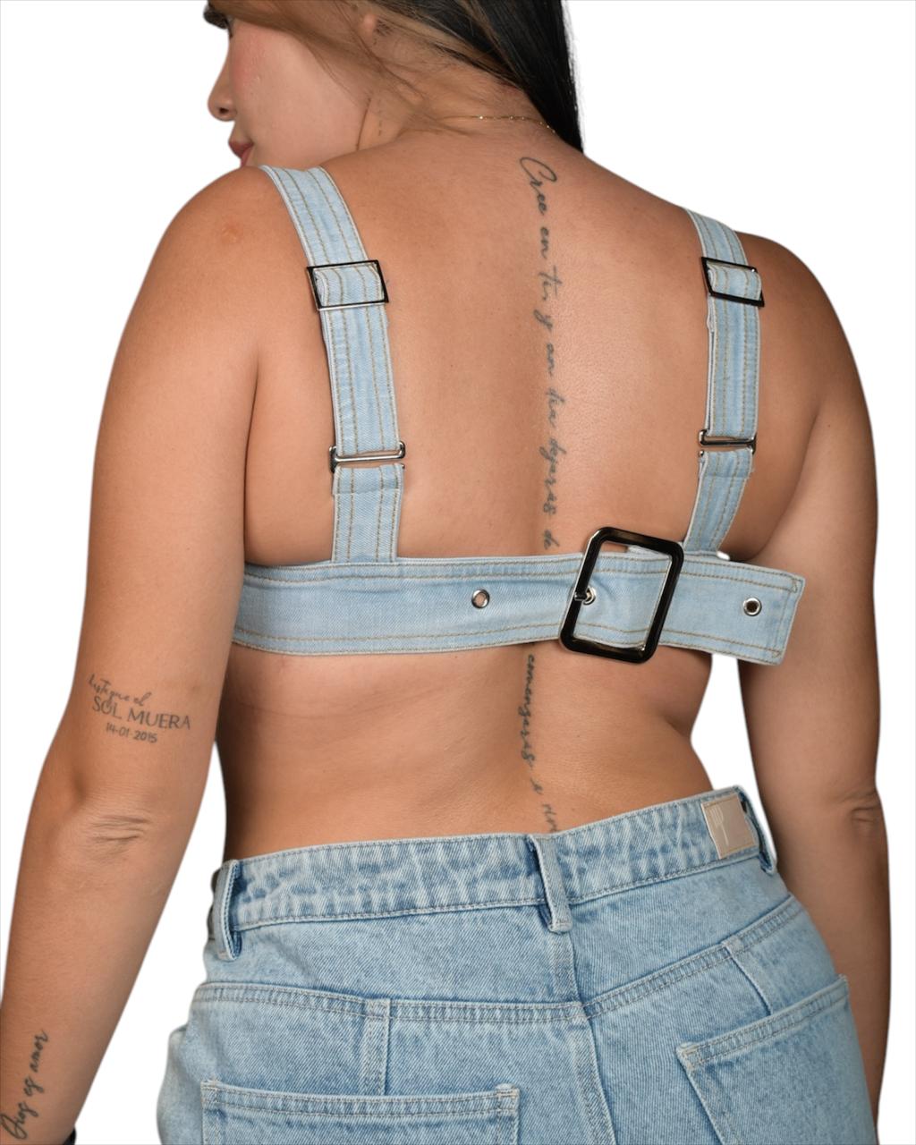 CROPTOP JEAN CARGO