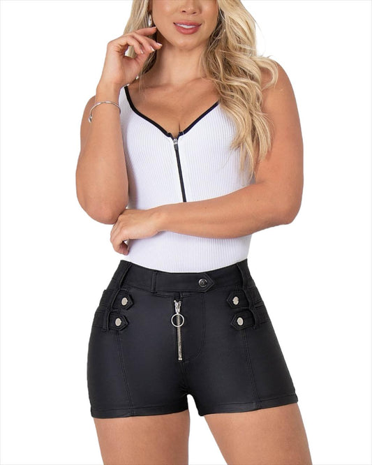 SHORT NEGRO CUERINA