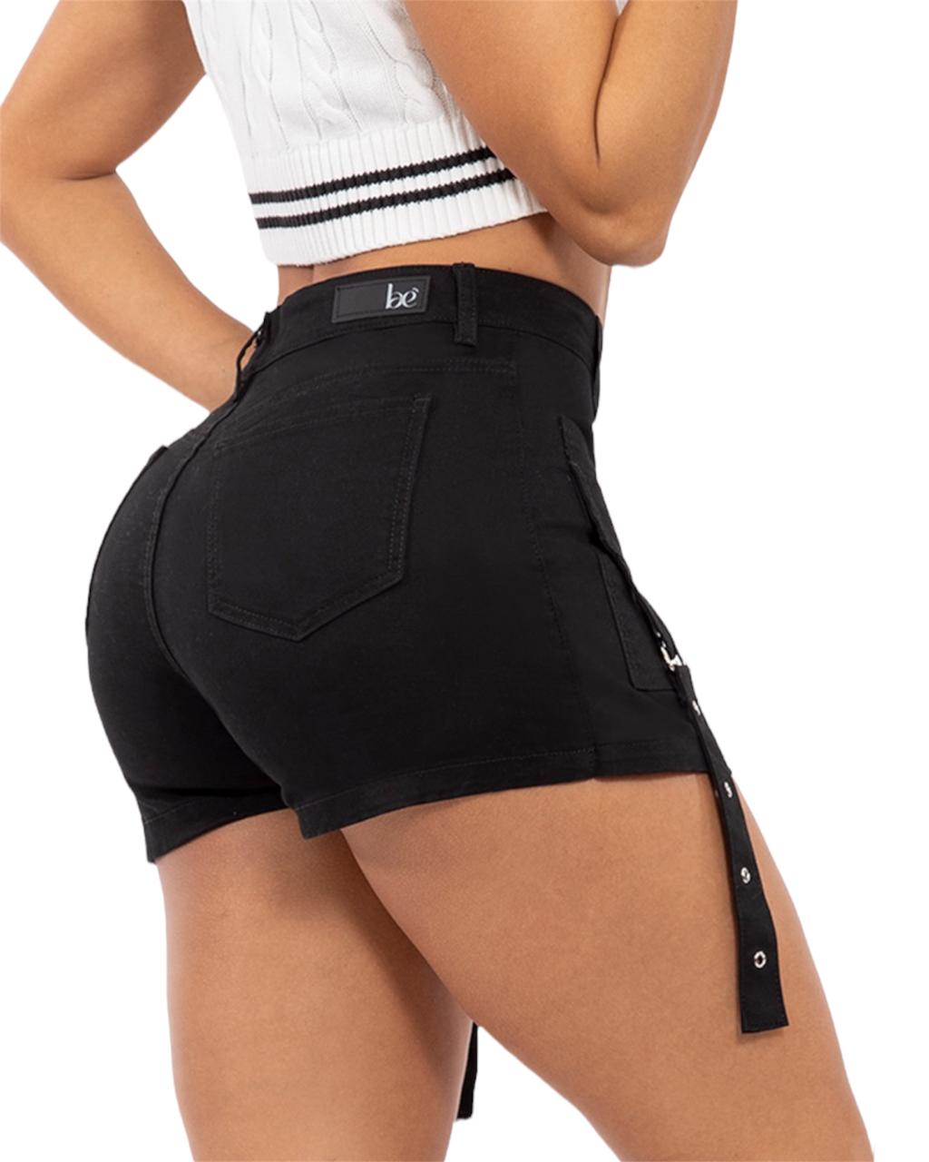 FALDA SHORT NEGRA CORREAS