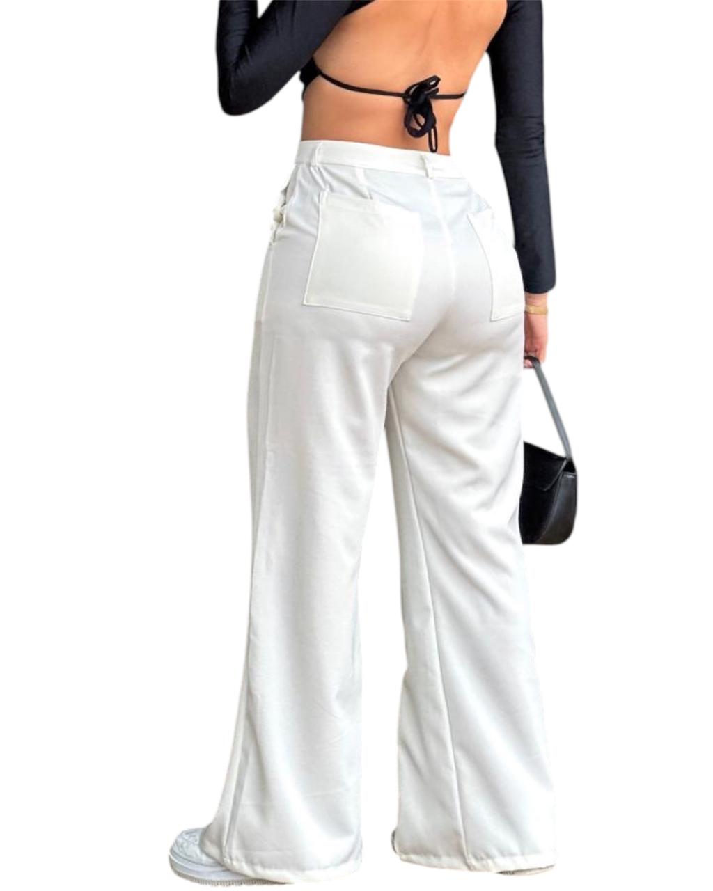 PANTALON CLASICO MARFIL