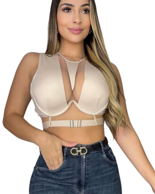 BLUSA TIPO CORSET TIRAS