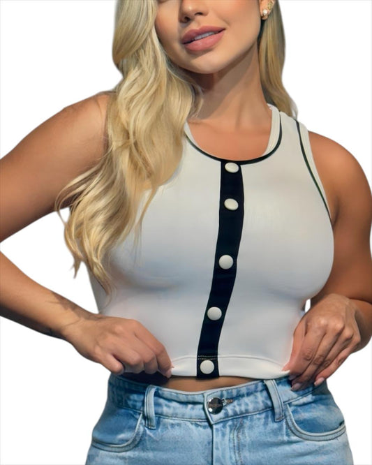 BLUSA TUBULAR BOTONES