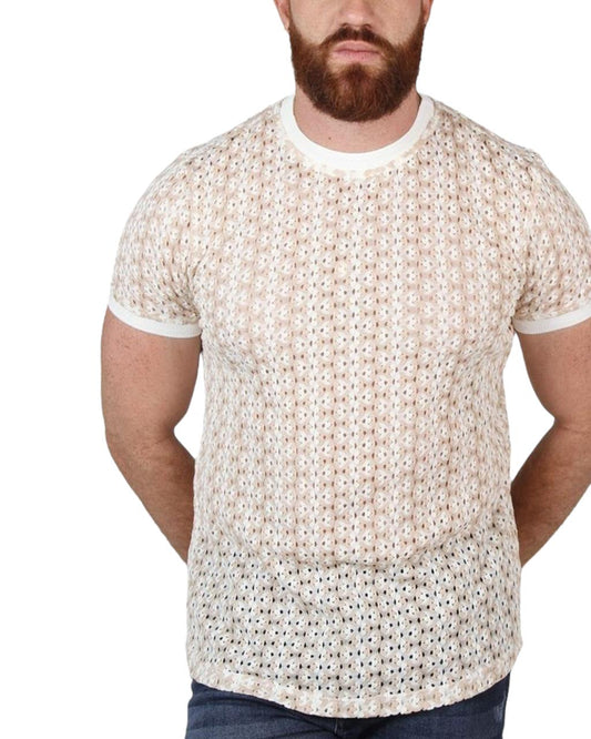 CAMISETA MALLA CAQUI