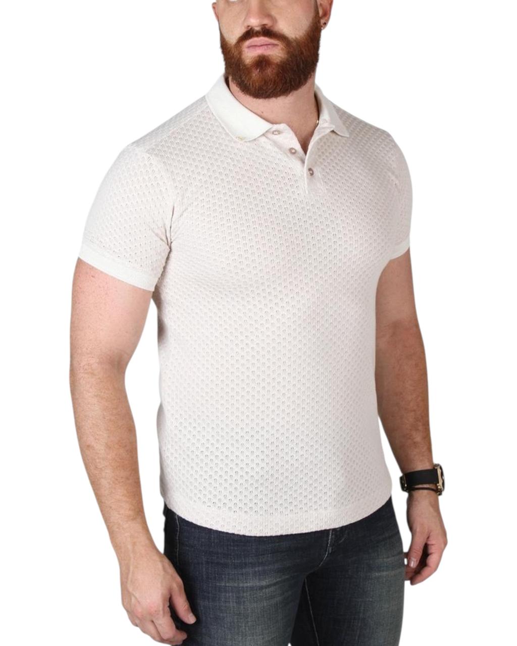 POLO MALLA BLANCO