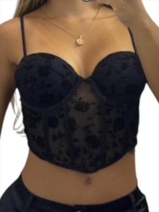 CROP TOP ENCAJE