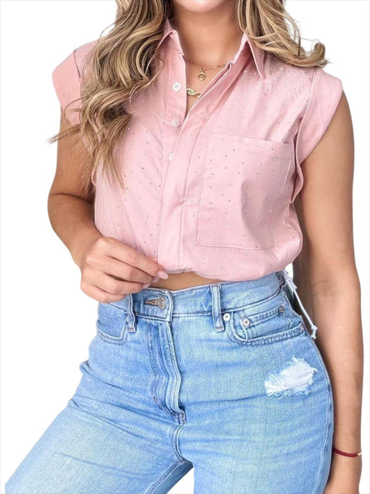 BLUSA CUELLO PIEDRAS