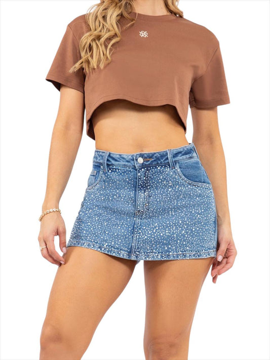 FALDA SHORT BRILLOS