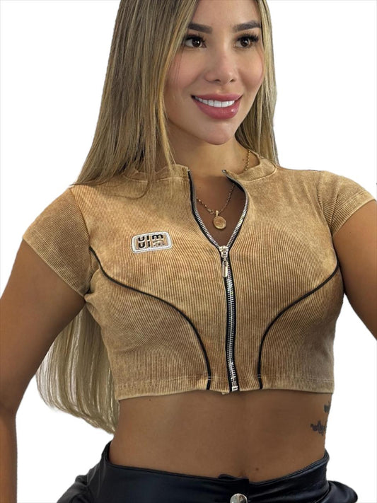 BLUSA CREMALLERA MIU MIU