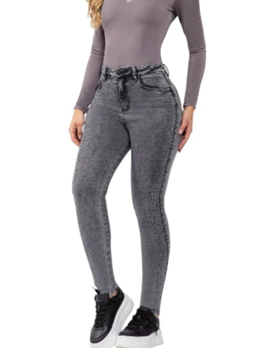 JEAN SKINNY CON BRILLO