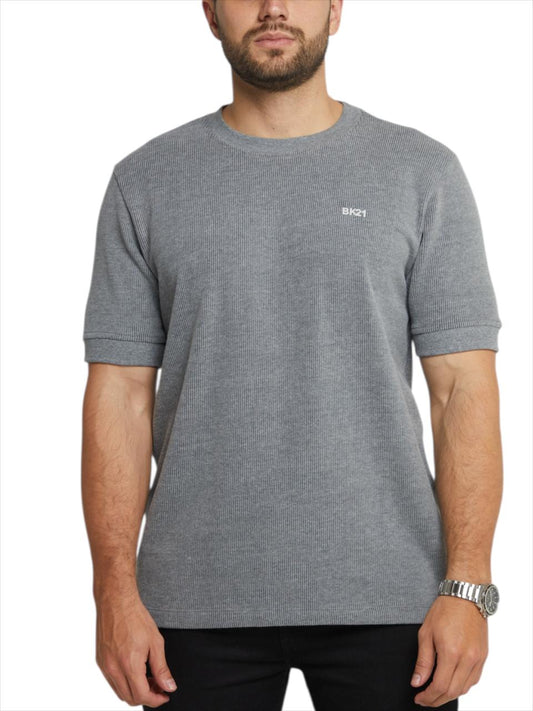 CAMISETA JACQUARD GRIS