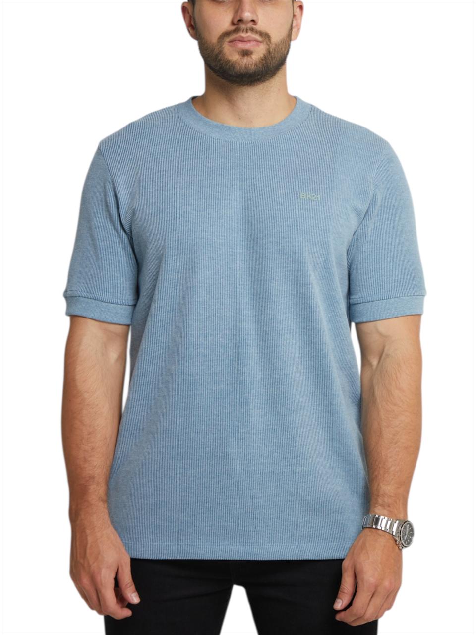 CAMISETA JACQUARD AZUL