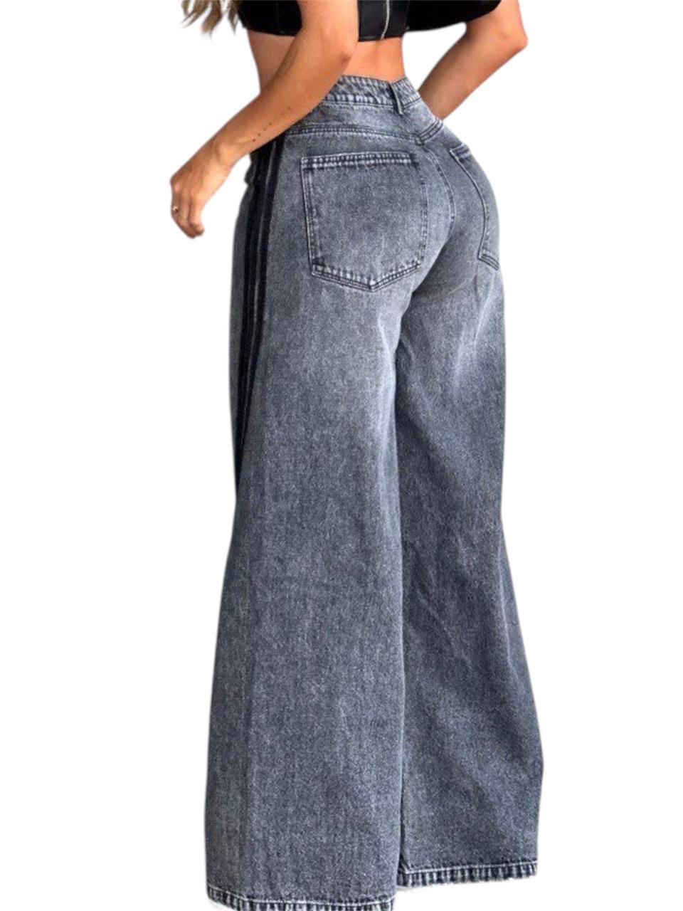 JEAN BOTA RECTA GRIS