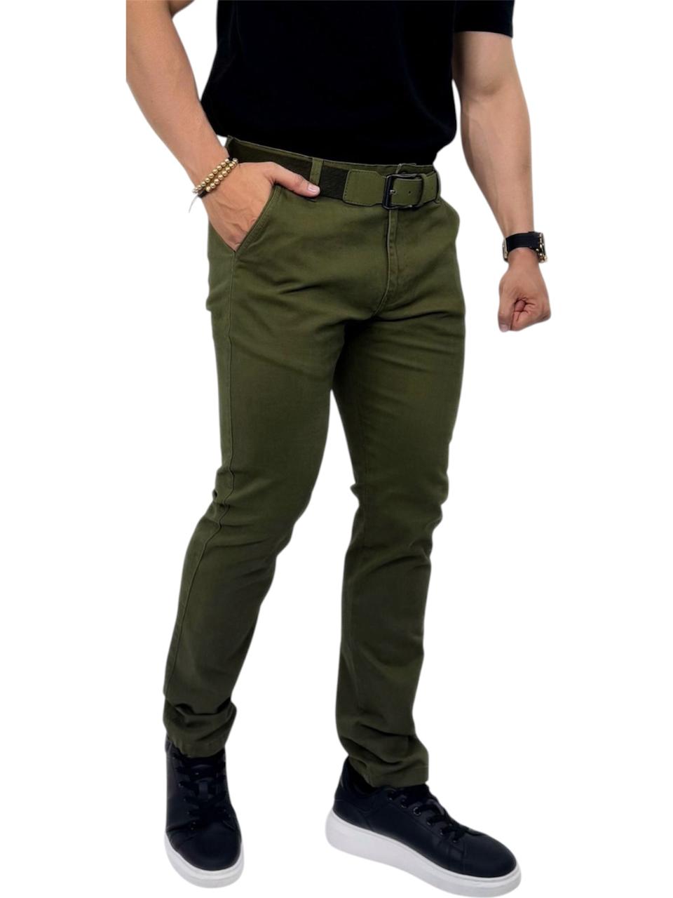 PANTALON DRILL VERDE