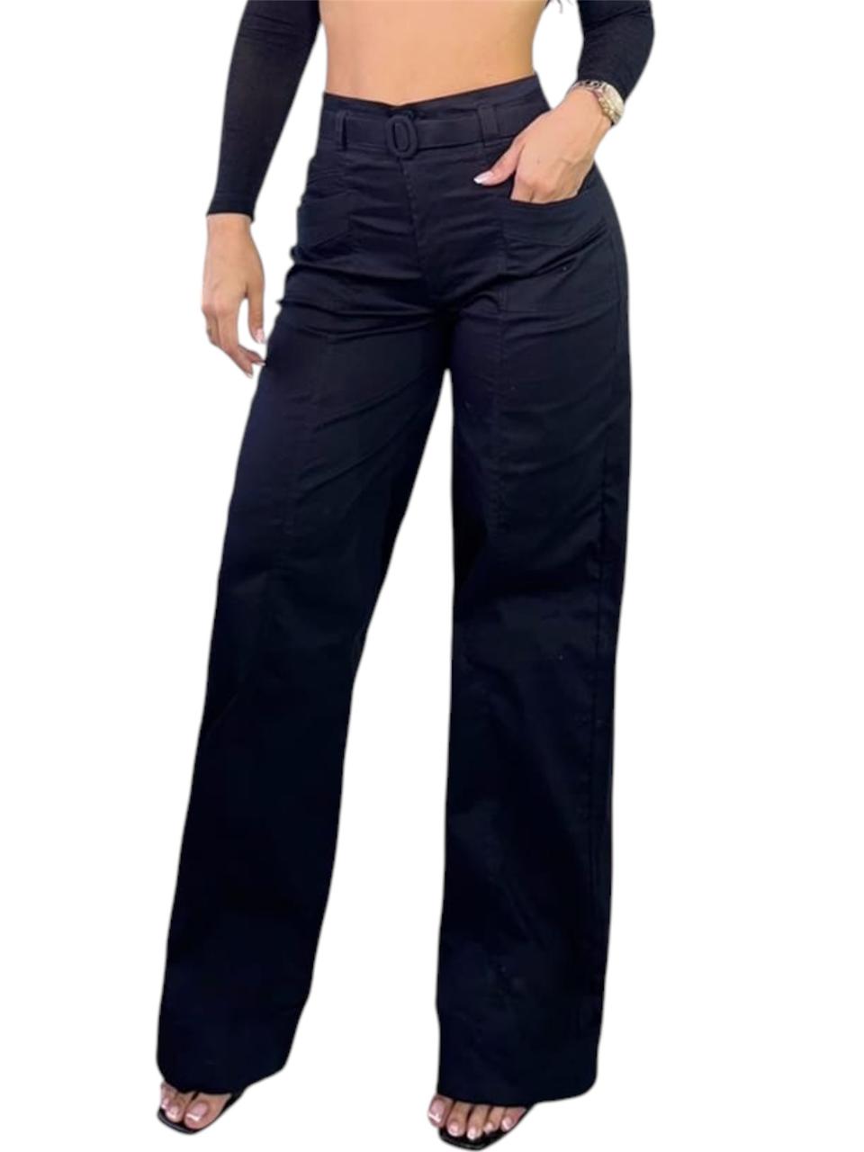 PANTALON ANCHO NEGRO