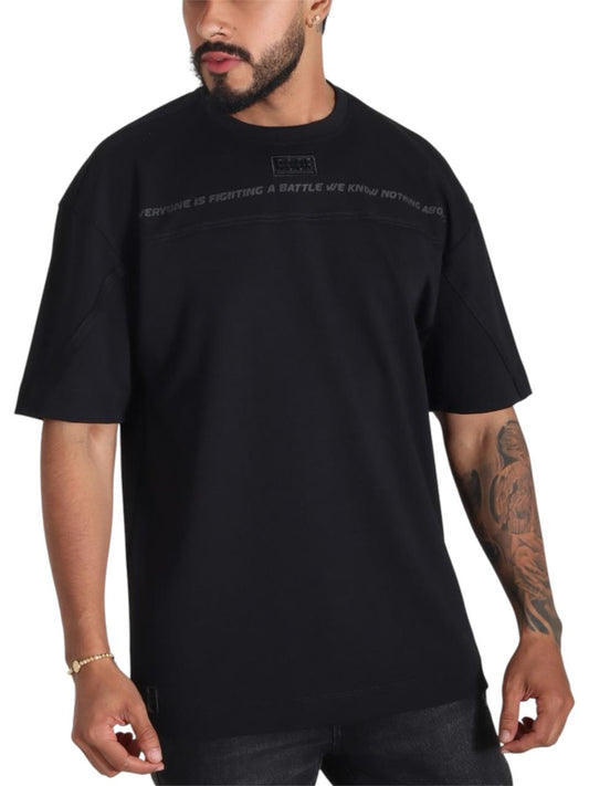 CAMISETA OVERSIZED BATTLE NEGRA