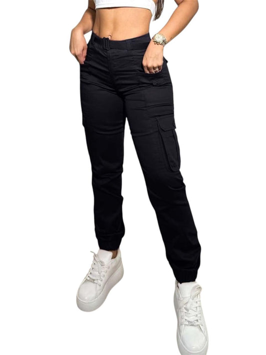 PANTALON CARGO NEGRO
