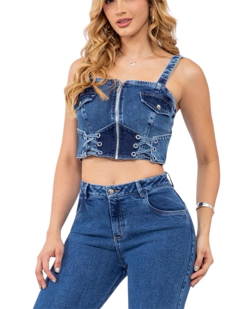 CORSET JEAN AZUL HASPED