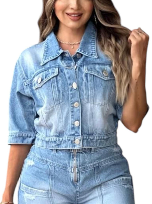 CHAQUETA 3/4 INDIGO