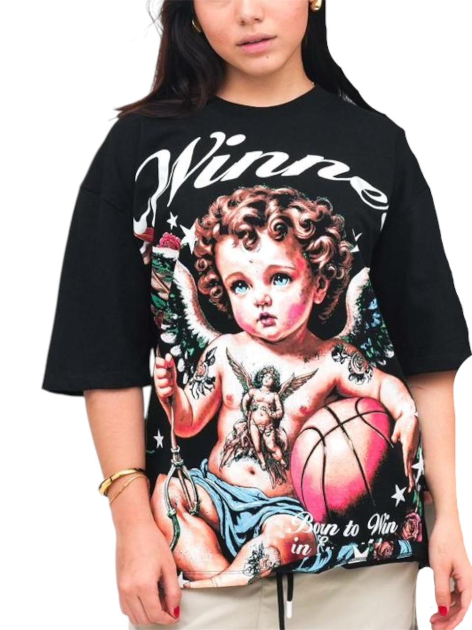 CAMISETA NEGRA ESTAMPADO